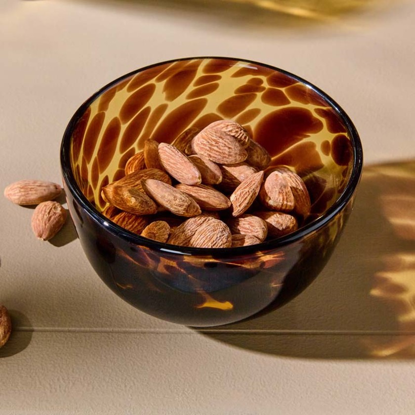 Tortoise Print Small Bowls, Set of 2,Brown