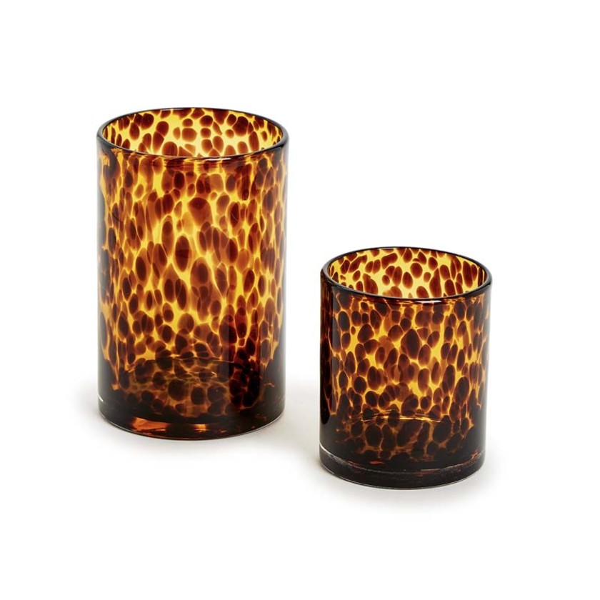 Tortoise Candle Holder, Set of 2,Brown
