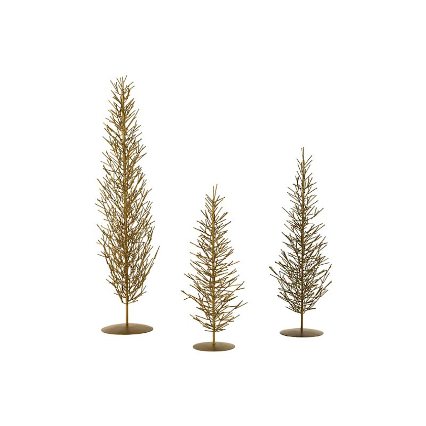 Antique Brass Trees, Set of 3