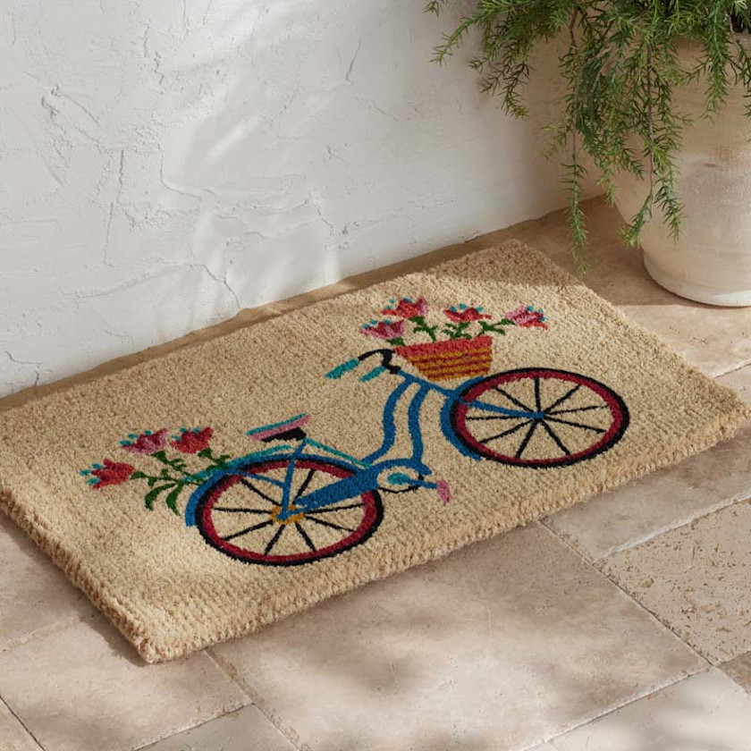 Summer Novelty Coir Doormat,Bicycle