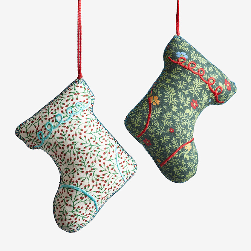 Holiday Chic Reversible Ornaments, Set of 2