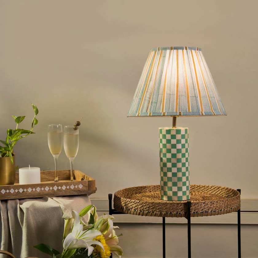 Handmade Mela Lamp Shade,Green