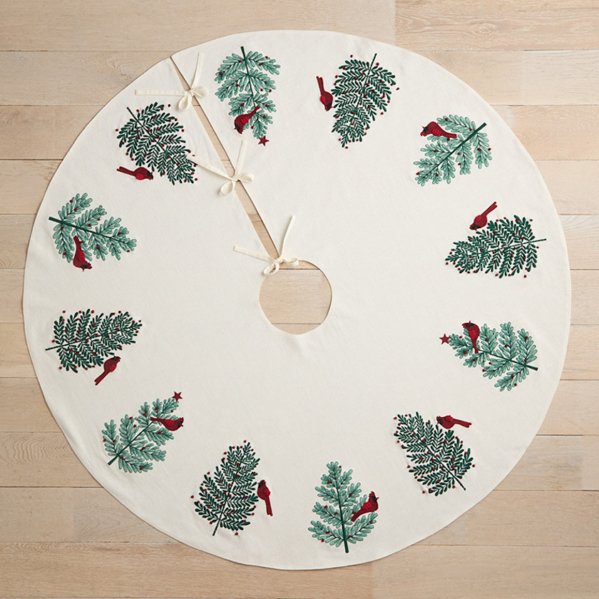 Holiday Tree Skirt,Bird Tree
