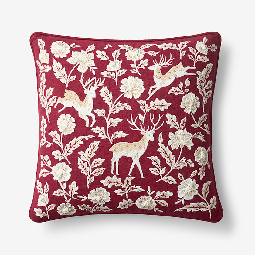 Holiday Decorative Pillow Cover,Deer Path