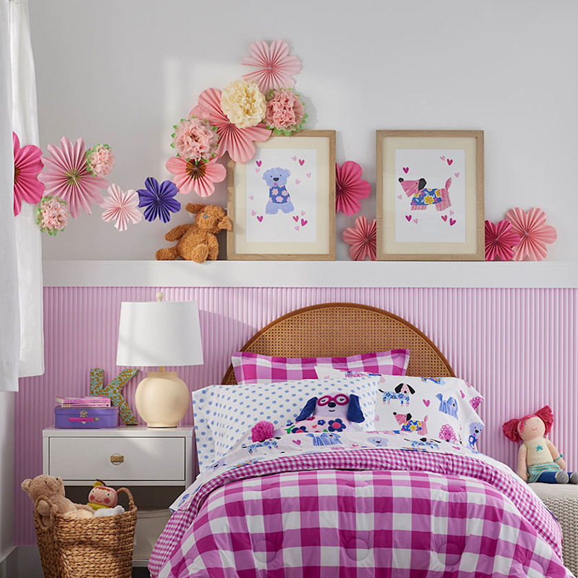 Puppy Love Wall Art,Lilac