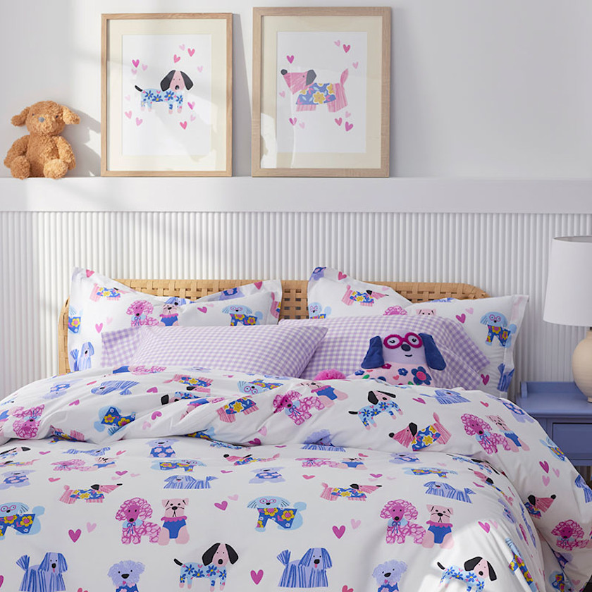 Puppy Love Wall Art,Pink