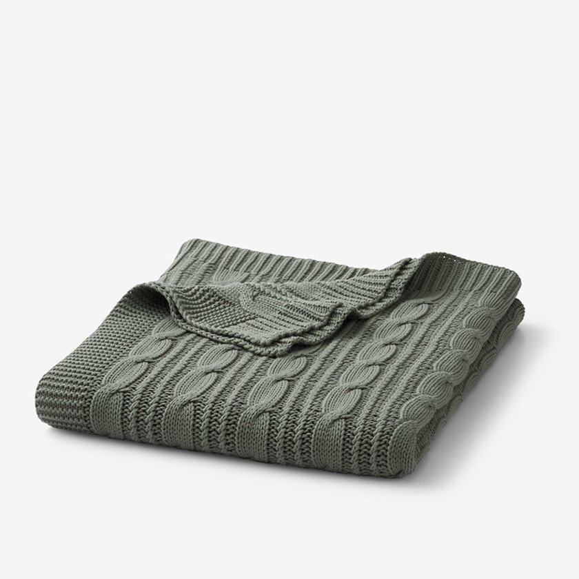 Chunky Cable Knit Throw
