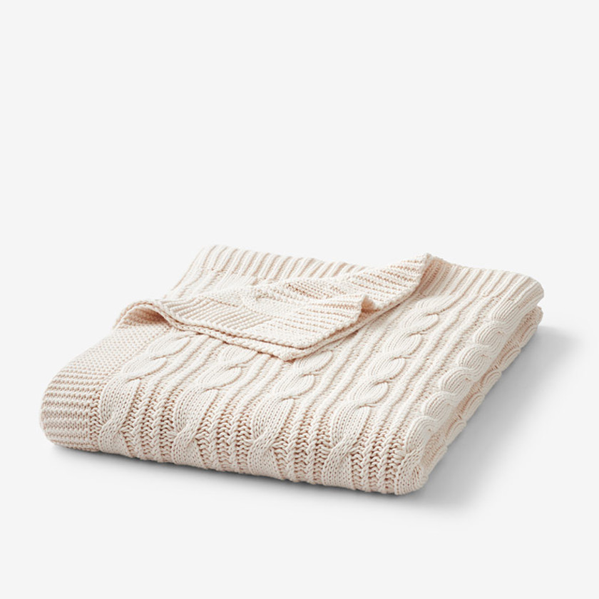 Chunky Cable Knit Throw