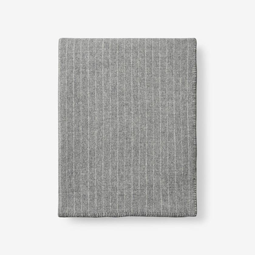 Pinstripe Merino Wool Throw