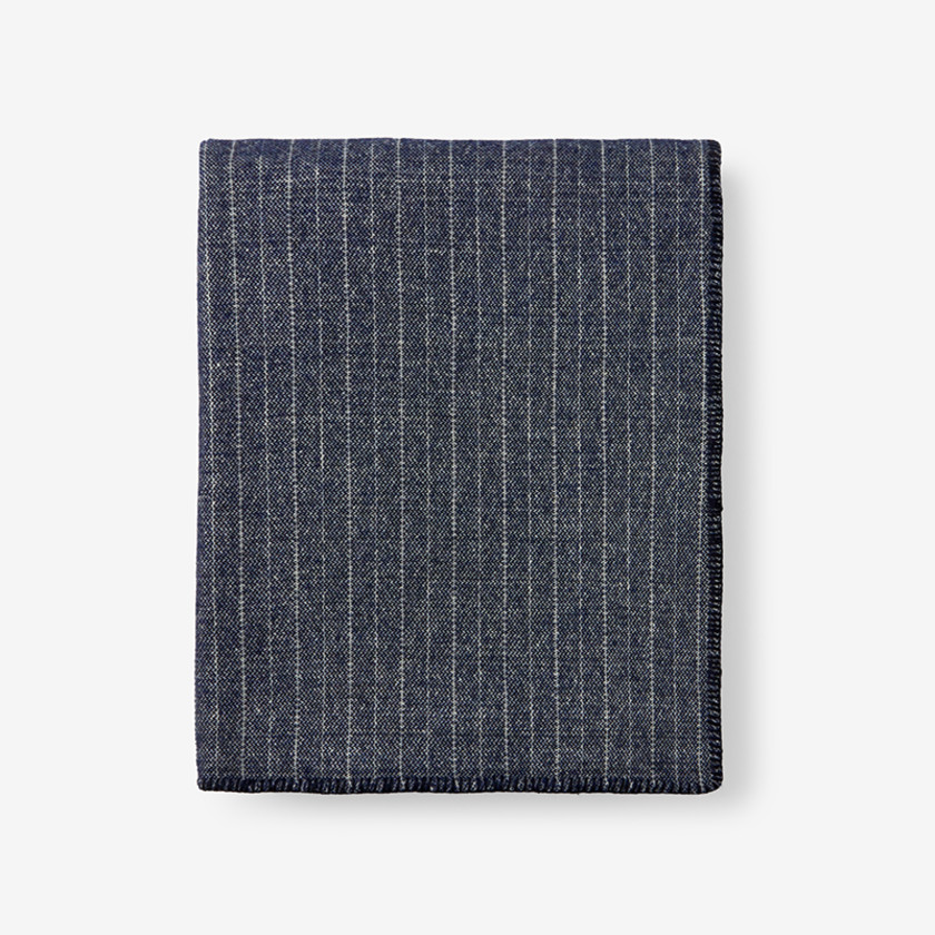 Pinstripe Merino Wool Throw