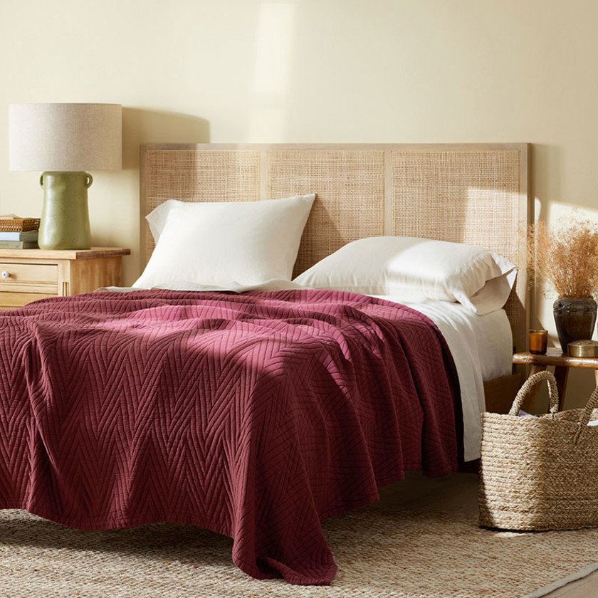 Somerset Blanket - Burgundy, Twin,Burgundy