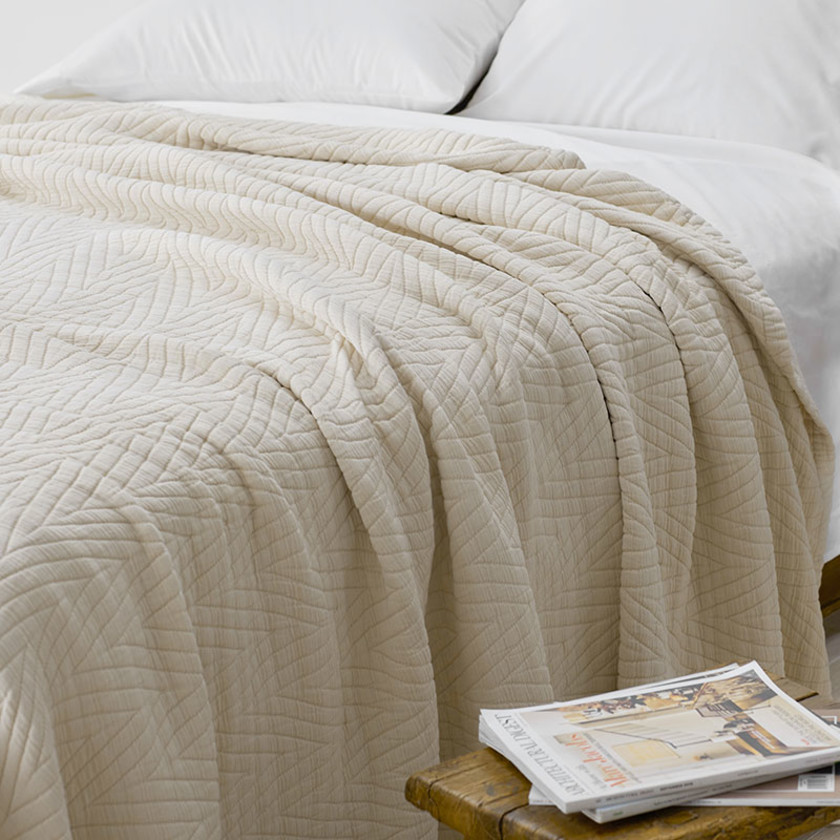 Somerset Blanket - Sand, Full/Queen