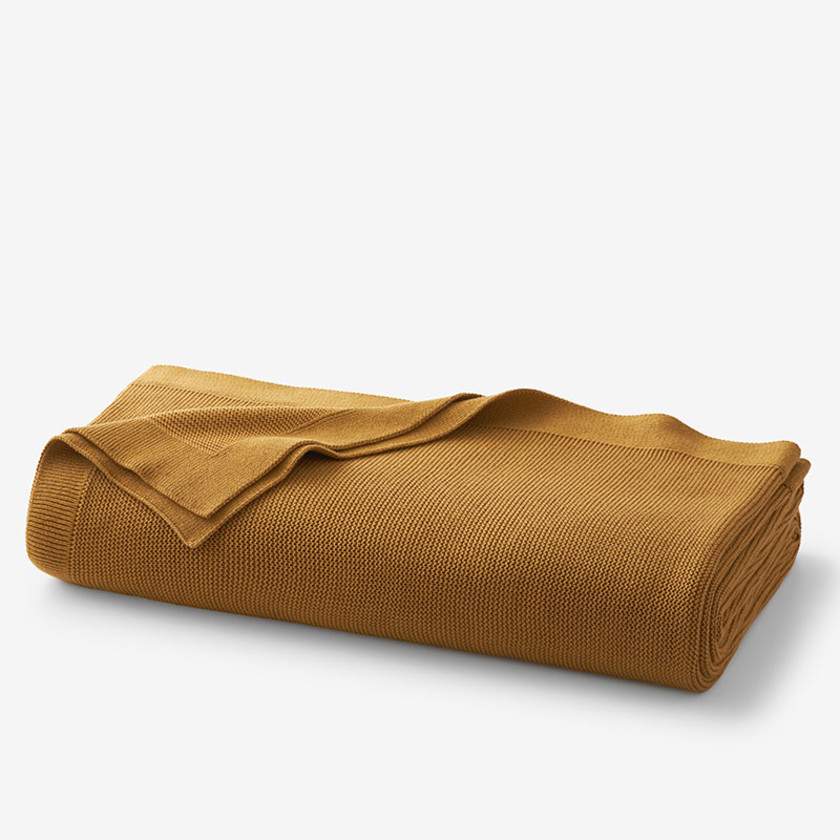 Classic All Season Breathable Cotton Knit Blanket