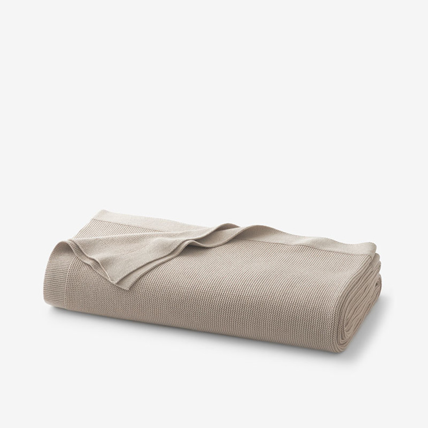 Classic All Season Breathable Cotton Knit Throw The Company Store