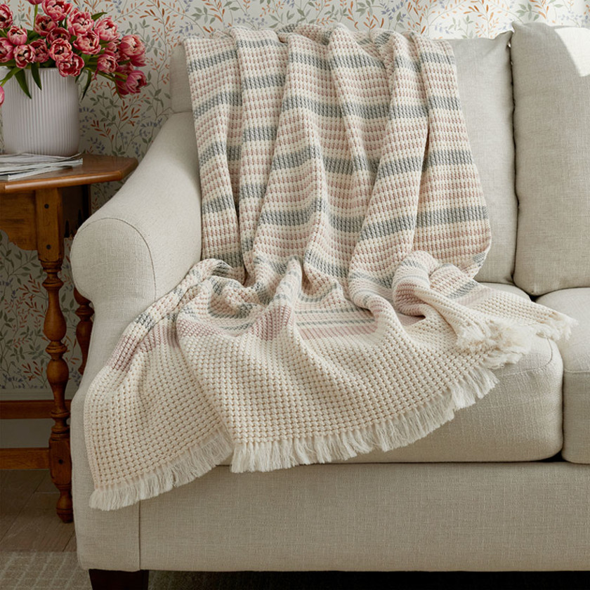 Cadence Stripe Throw - Pink Multi,Pink Multi