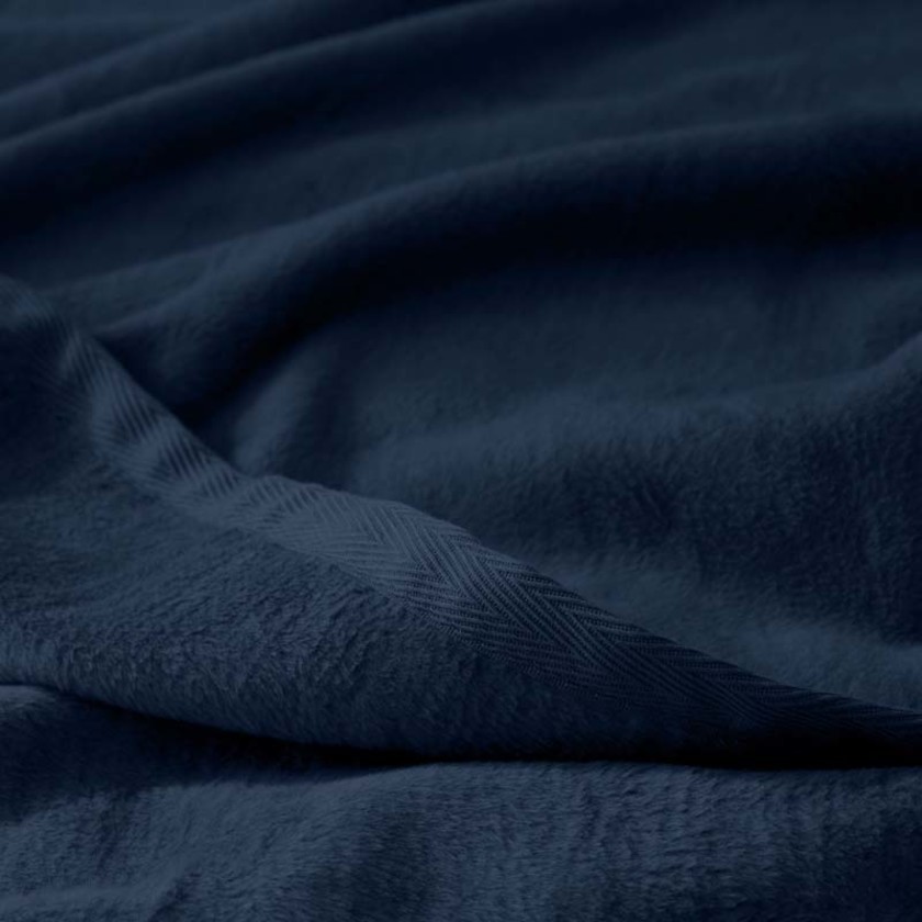 Acrylic Fleece Blanket - Navy, Twin/Twin XL,Navy
