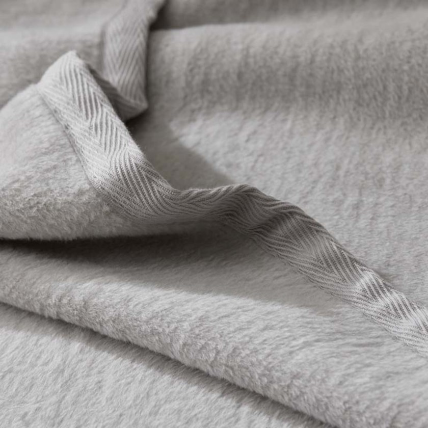 Acrylic Fleece Blanket - Silver, Twin/Twin XL,Silver