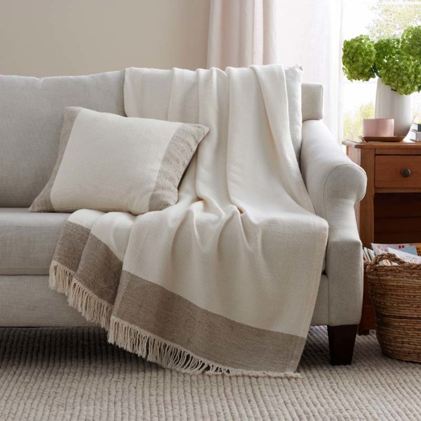 Salma Throw - Ivory/Beige,Ivory/Beige