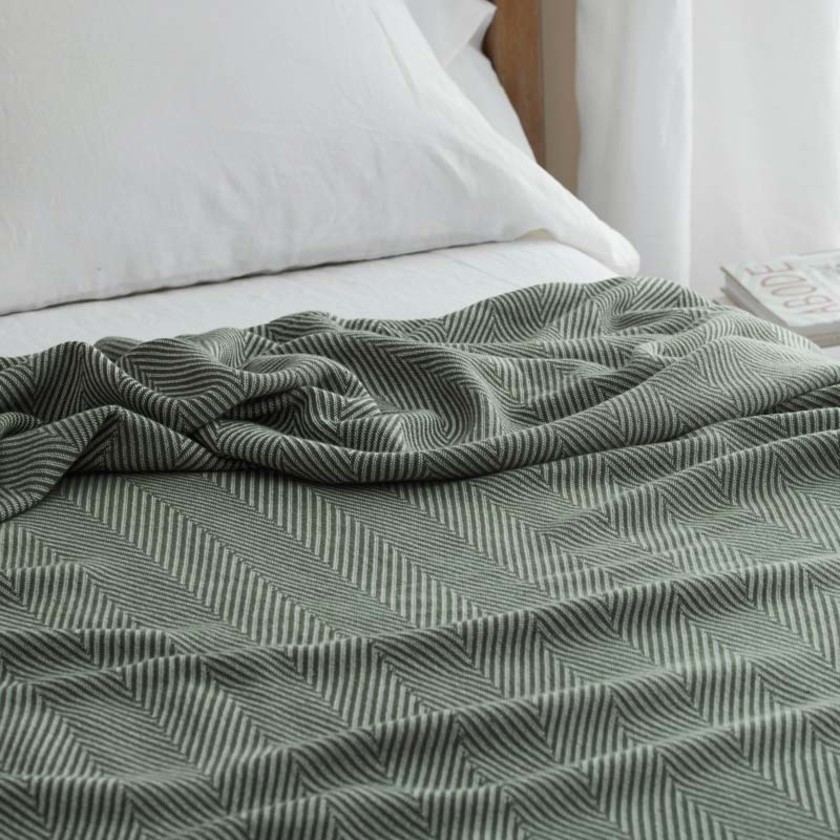 Elowen Blanket - Green, Twin/Twin XL,Green