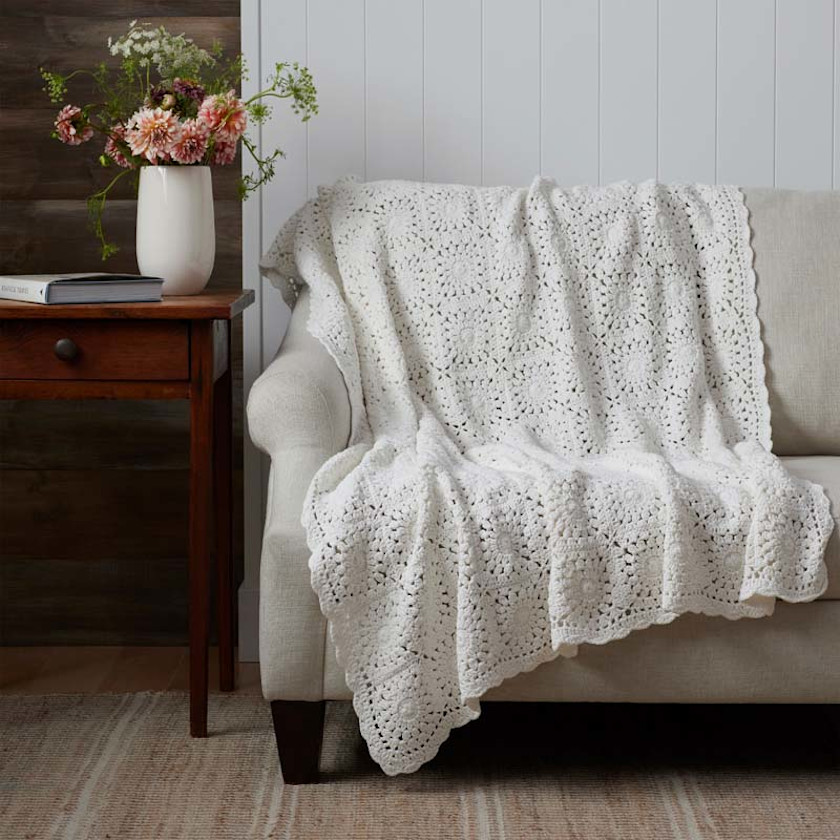 Cotton Crochet Throw