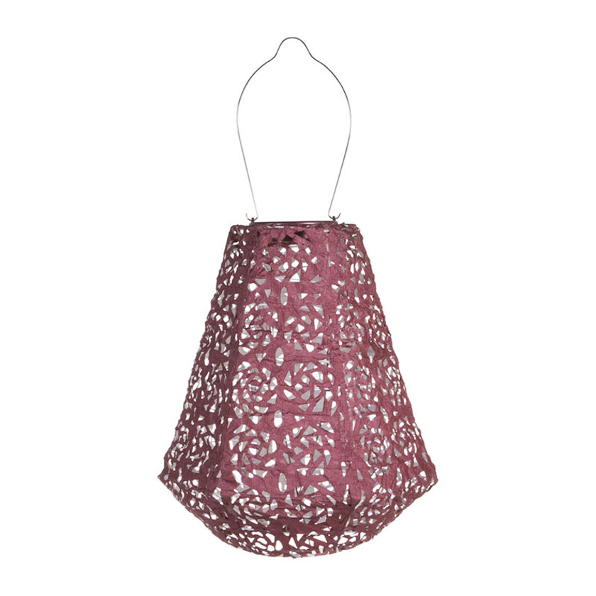 Soji™ Stella Prism Solar Outdoor Lantern, 11",Orchid