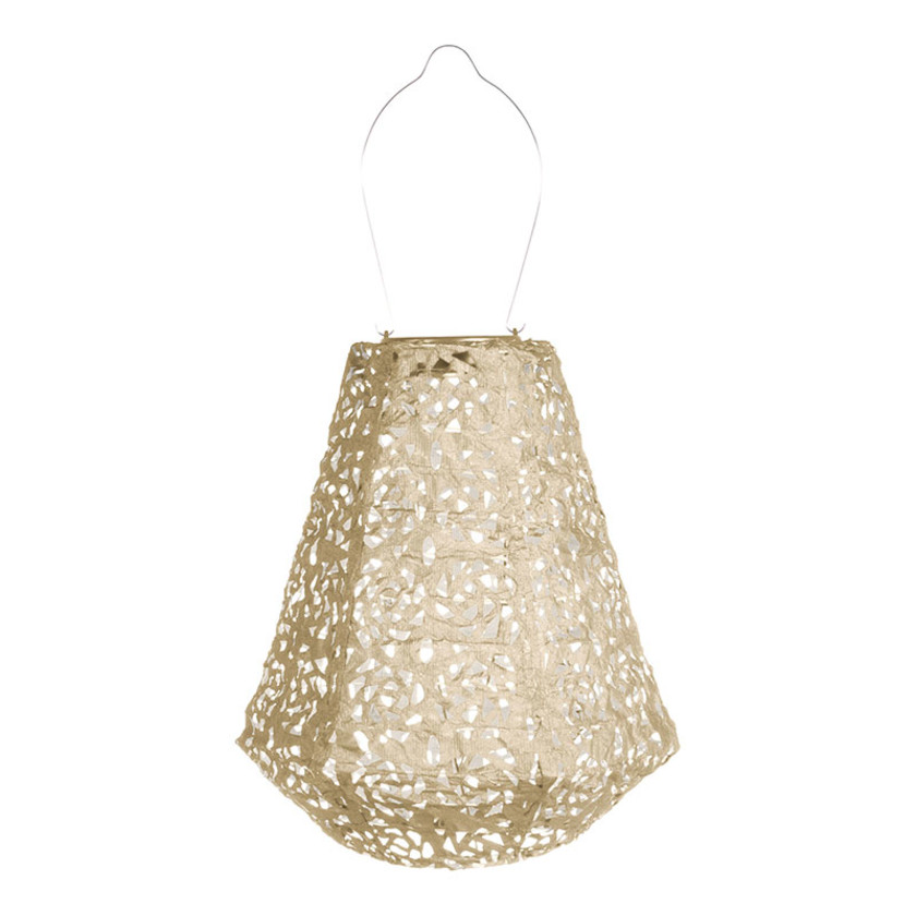 Soji™ Stella Prism Solar Outdoor Lantern, 11",Pearl