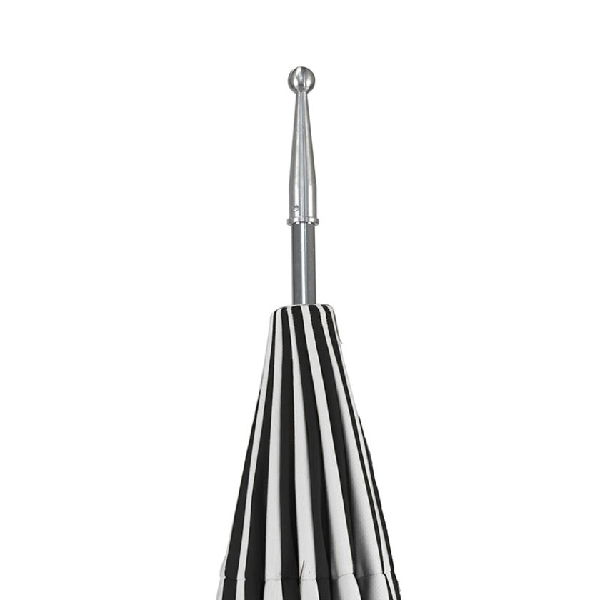 Round Two-Tone Pagoda Outdoor Patio Umbrella, Fiberglass with Push Lift - Black, 8.5',Black