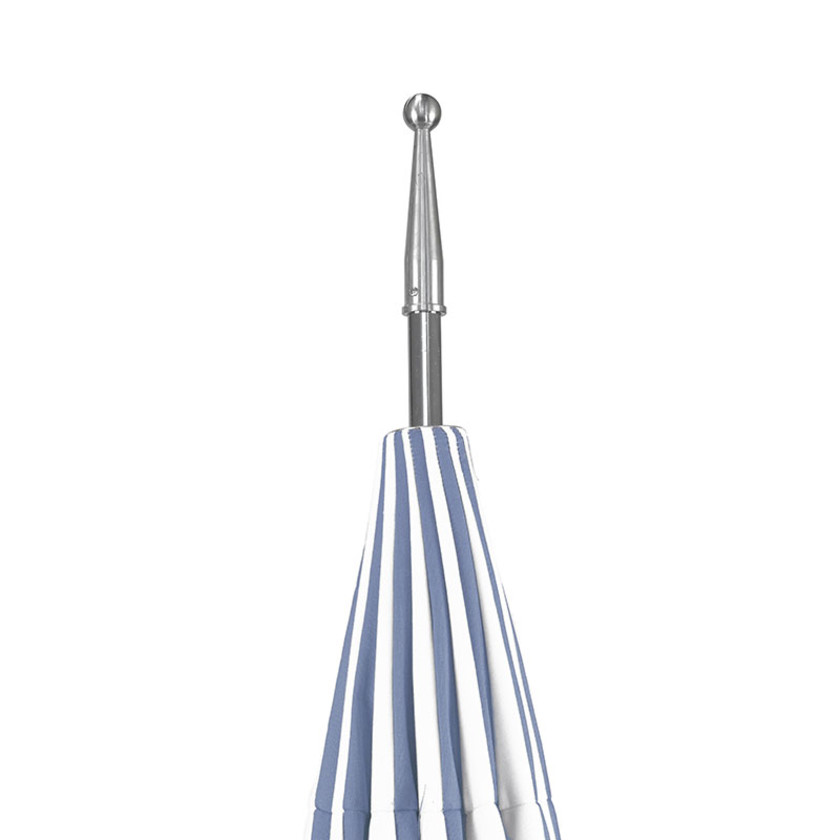 Round Two-Tone Pagoda Outdoor Patio Umbrella, Fiberglass with Push Lift - Air Blue, 8.5',Air Blue