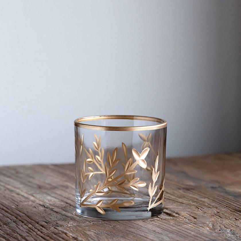 Golden Leaf Candle Holders