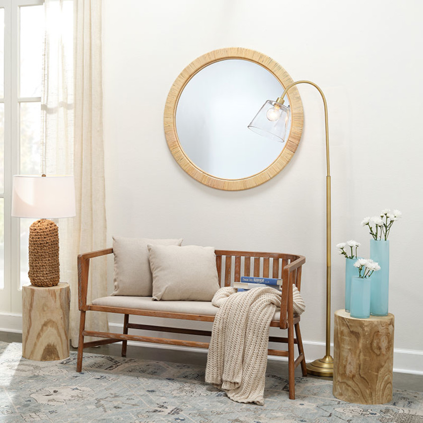 Jute Rope Table Lamp - Brown, OS,Brown