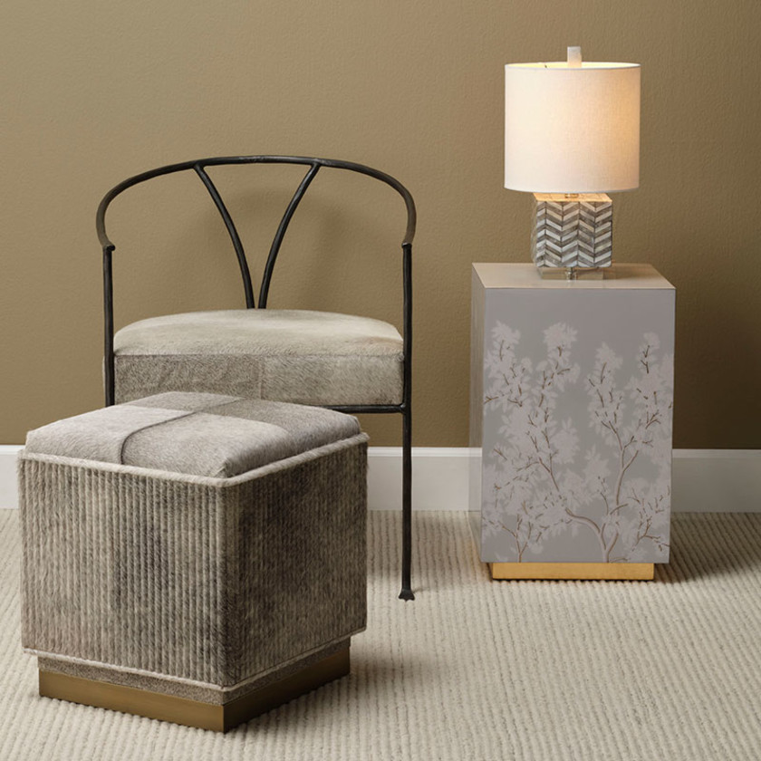 Mosaic Mother-of-pearl Table Lamp - OS,Gray