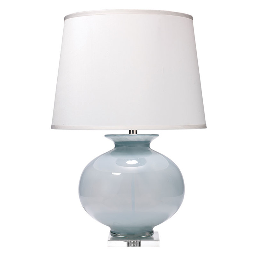 Cornflower Blue Glass Table Lamp