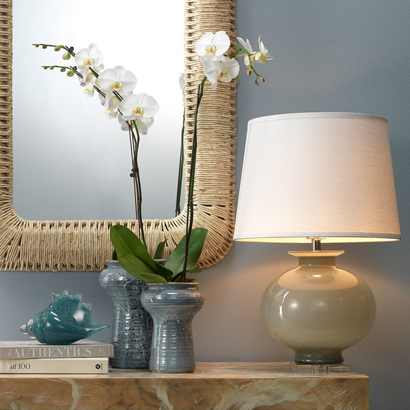 Cornflower Blue Glass Table Lamp - OS,Cornflower Blue