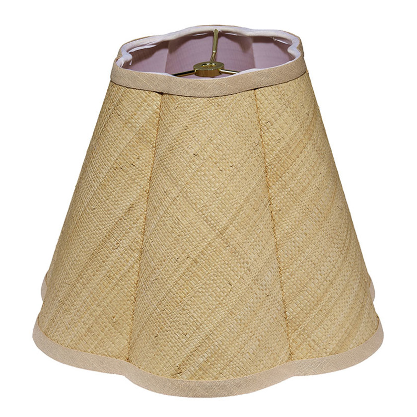 Raffia Scalloped Lamp Shade