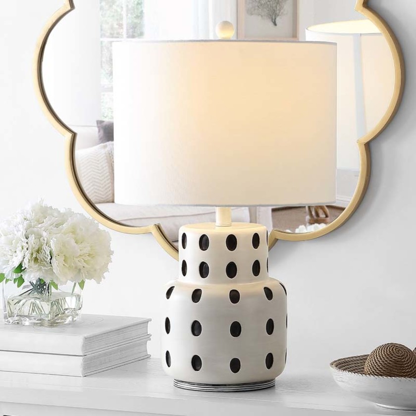 Polka Dot Table Lamp - Cream,Cream