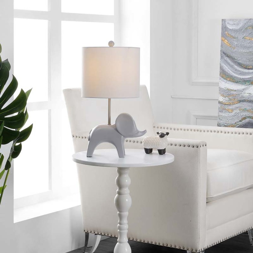 Ceramic Animal Table Lamp - Gray, Elephant,Gray Elephant