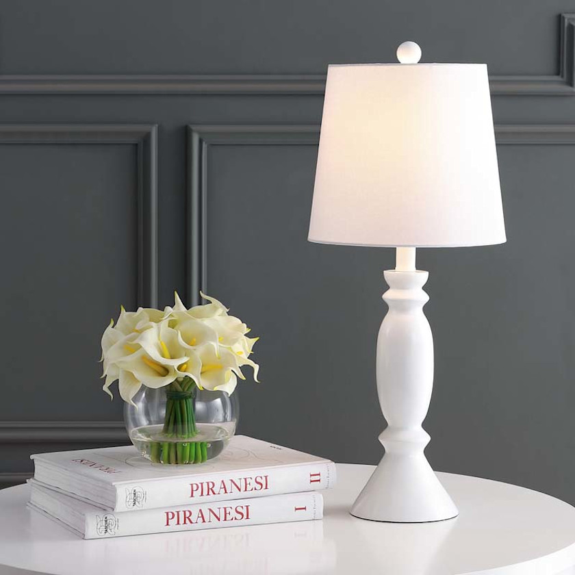Column Table Lamp,White