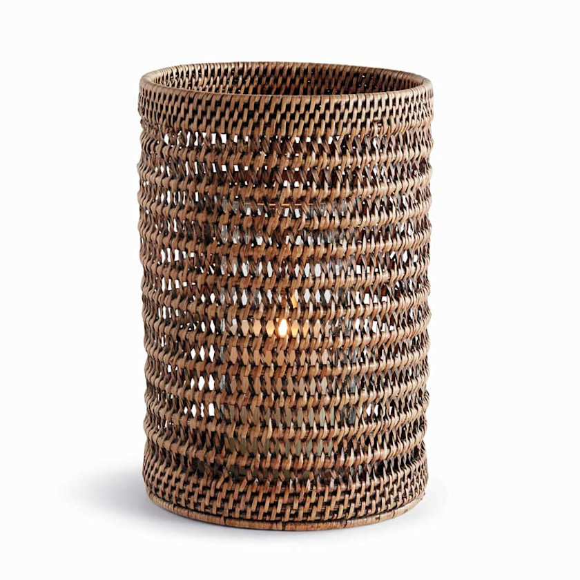 Handwoven Rattan Hurricane