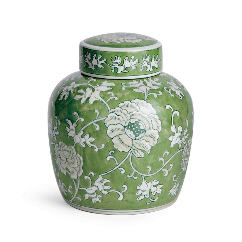 Handpainted Chinoiserie Ginger Jar