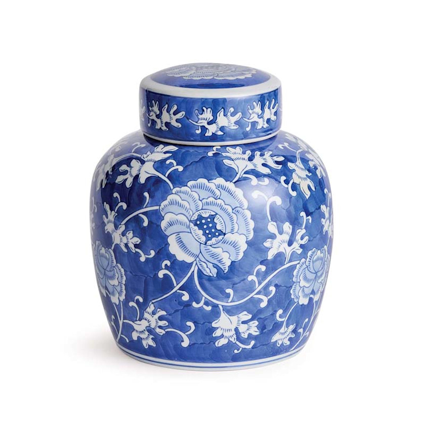 Handpainted Chinoiserie Ginger Jar