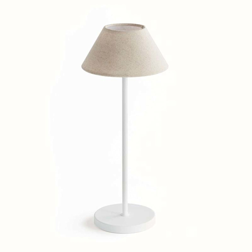 Linen Shade Rechargeable Cordless Lamp