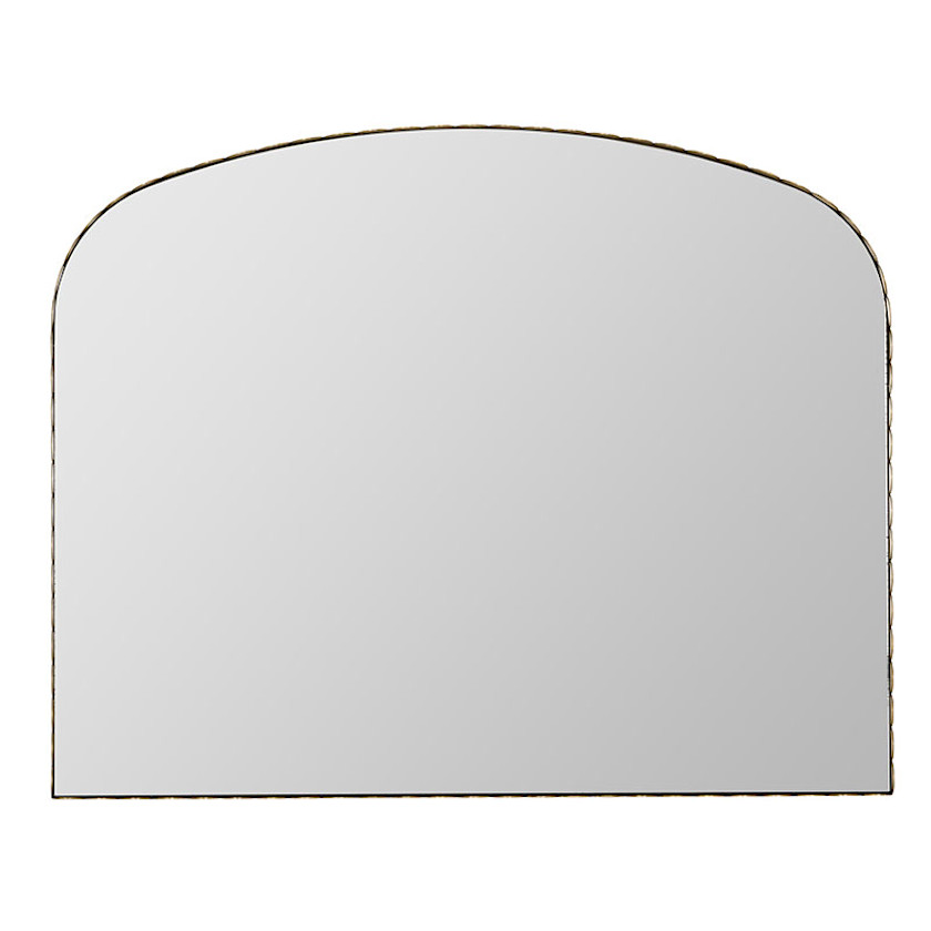 Arched Scalloped Metal Frame Wall Mirror