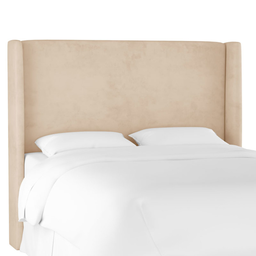 Gramercy Velvet Headboard - Pearl,Pearl