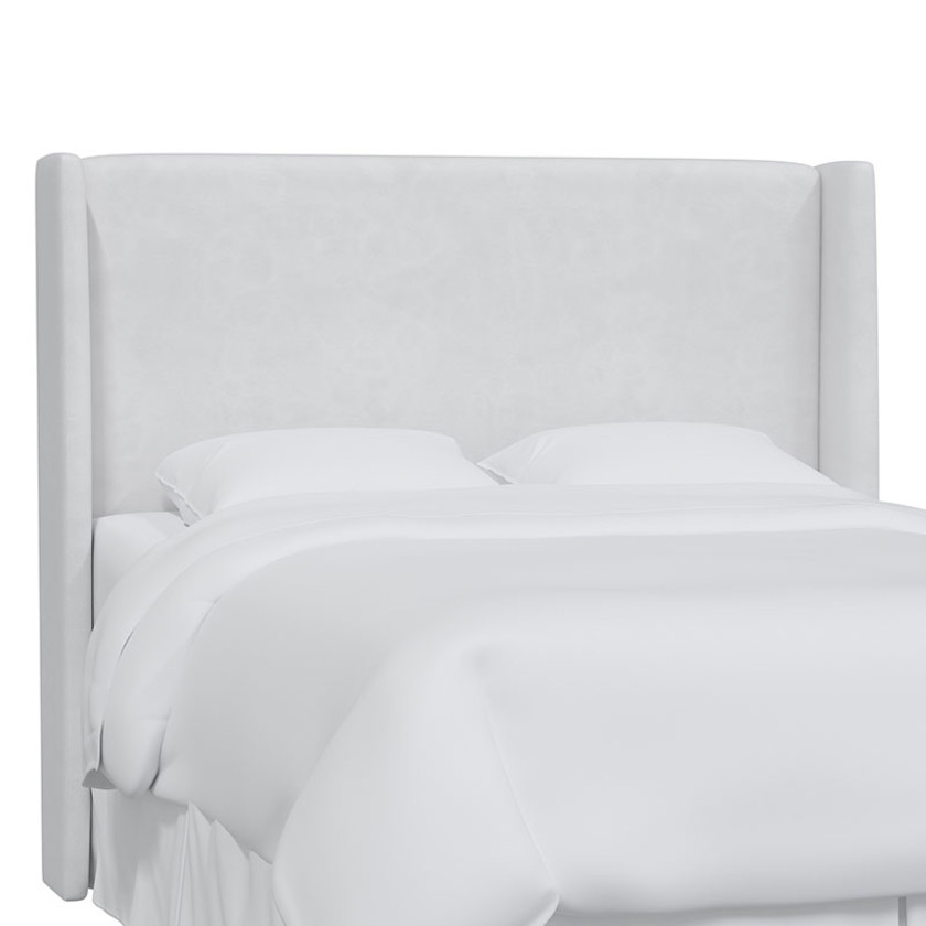 Gramercy Velvet Headboard - White,White