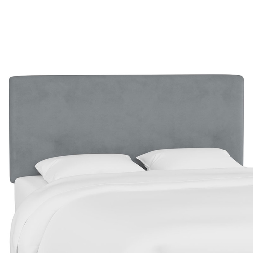 Tribeca Velvet Headboard - Steel Gray,Steel Gray