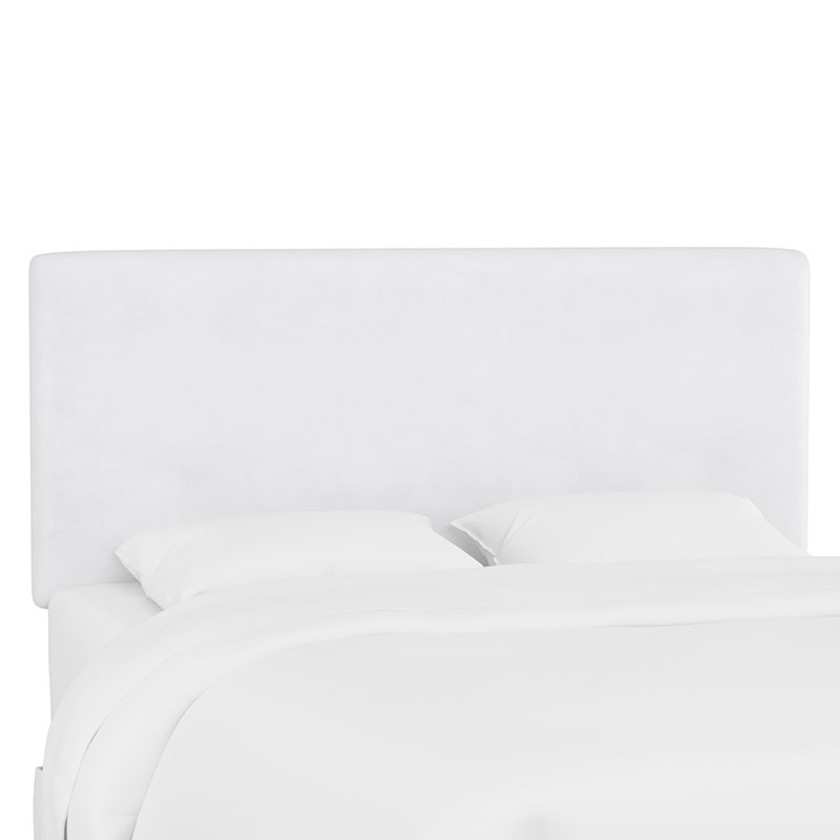 Tribeca Velvet Headboard - White,White