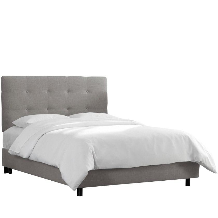 Soho Linen Bed - Black, Queen