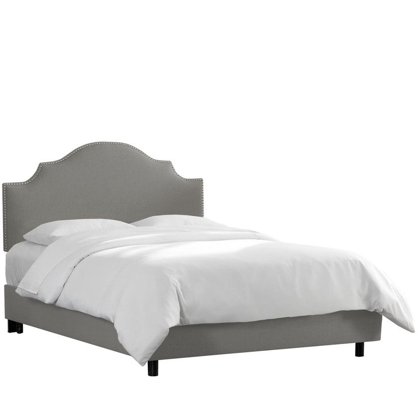 Hudson Velvet Bed - White