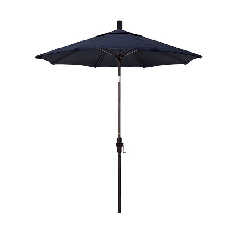 Round Outdoor Patio Umbrella, Fiberglass with Twist Tilt