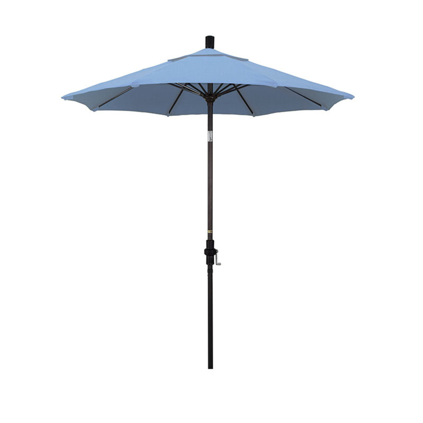 Round Outdoor Patio Umbrella, Fiberglass with Twist Tilt